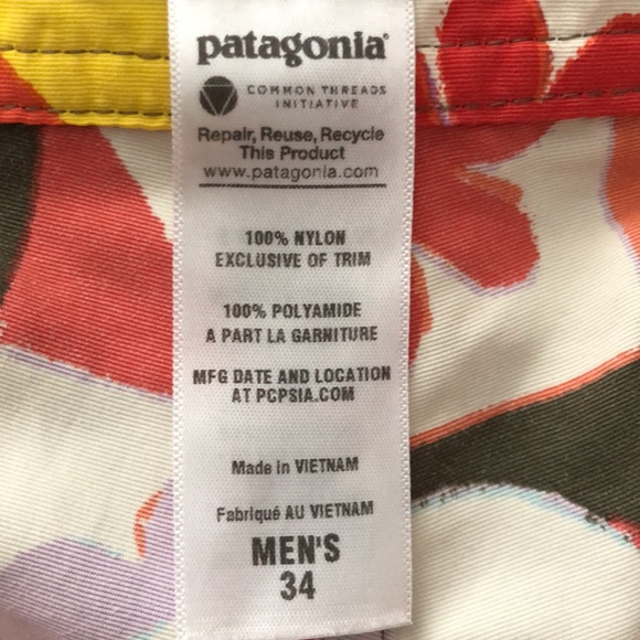 Men’s Patagonia swim trunks suit shorts size 34 - Picture 5 of 6